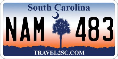 SC license plate NAM483