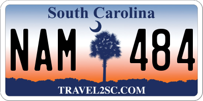SC license plate NAM484