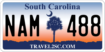 SC license plate NAM488