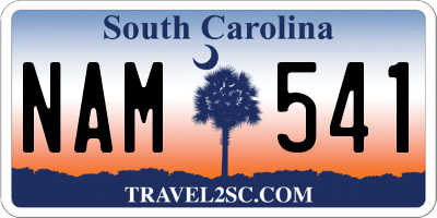 SC license plate NAM541