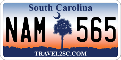 SC license plate NAM565