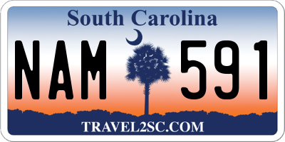 SC license plate NAM591