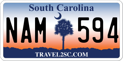 SC license plate NAM594