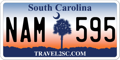 SC license plate NAM595