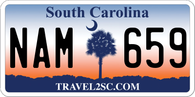 SC license plate NAM659