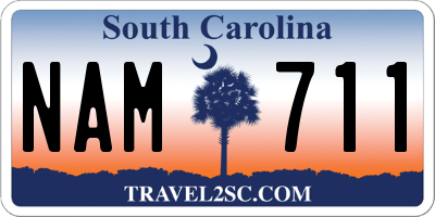 SC license plate NAM711