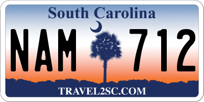 SC license plate NAM712