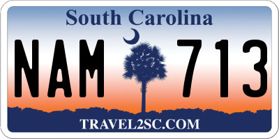 SC license plate NAM713