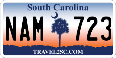 SC license plate NAM723