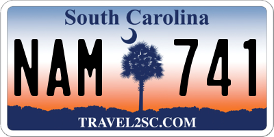 SC license plate NAM741