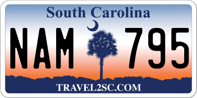 SC license plate NAM795