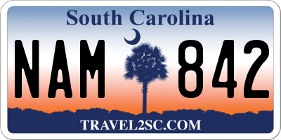 SC license plate NAM842