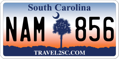 SC license plate NAM856