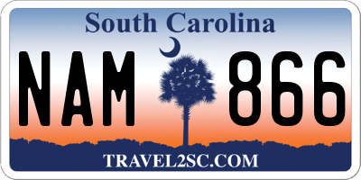 SC license plate NAM866