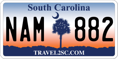SC license plate NAM882