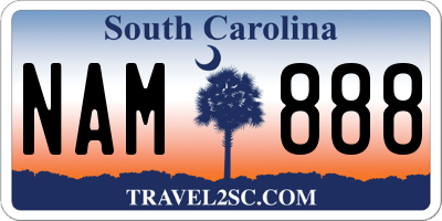 SC license plate NAM888