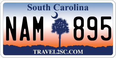 SC license plate NAM895