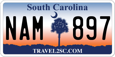 SC license plate NAM897