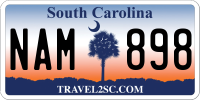 SC license plate NAM898