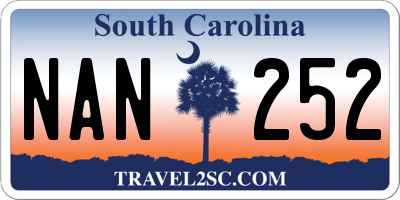 SC license plate NAN252