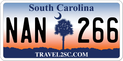 SC license plate NAN266