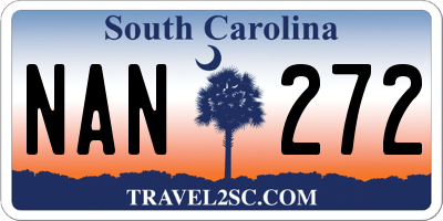 SC license plate NAN272