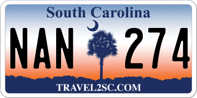 SC license plate NAN274