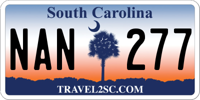 SC license plate NAN277