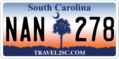 SC license plate NAN278