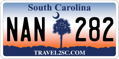 SC license plate NAN282