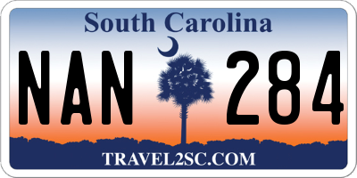SC license plate NAN284