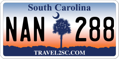 SC license plate NAN288