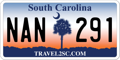 SC license plate NAN291