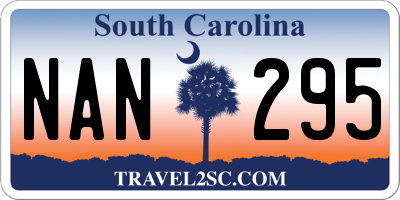SC license plate NAN295