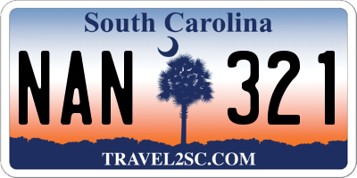 SC license plate NAN321