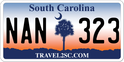 SC license plate NAN323