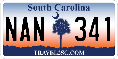 SC license plate NAN341