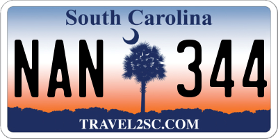 SC license plate NAN344