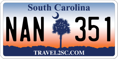SC license plate NAN351