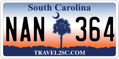 SC license plate NAN364