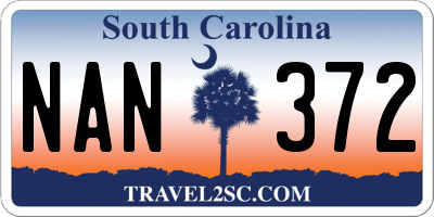 SC license plate NAN372