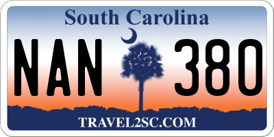 SC license plate NAN380