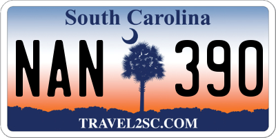 SC license plate NAN390