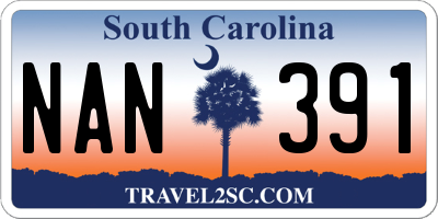 SC license plate NAN391