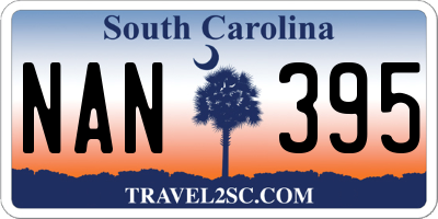 SC license plate NAN395