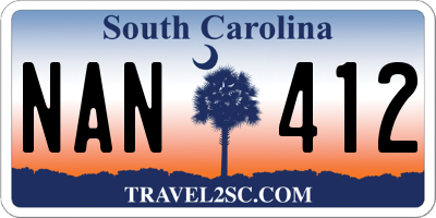 SC license plate NAN412