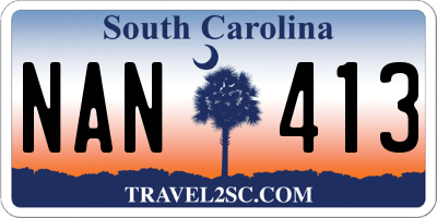 SC license plate NAN413