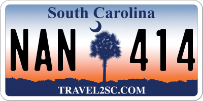 SC license plate NAN414