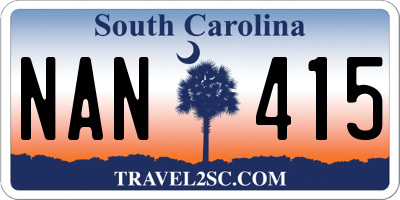 SC license plate NAN415