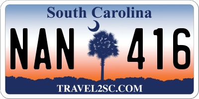 SC license plate NAN416
